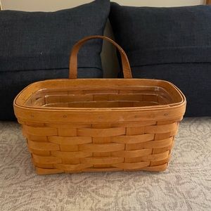 Longaberger Medium Key Basket & Liner 1994